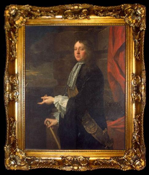 framed  Sir Peter Lely Flagmen of Lowestoft: Admiral Sir William Penn,, ta009-2